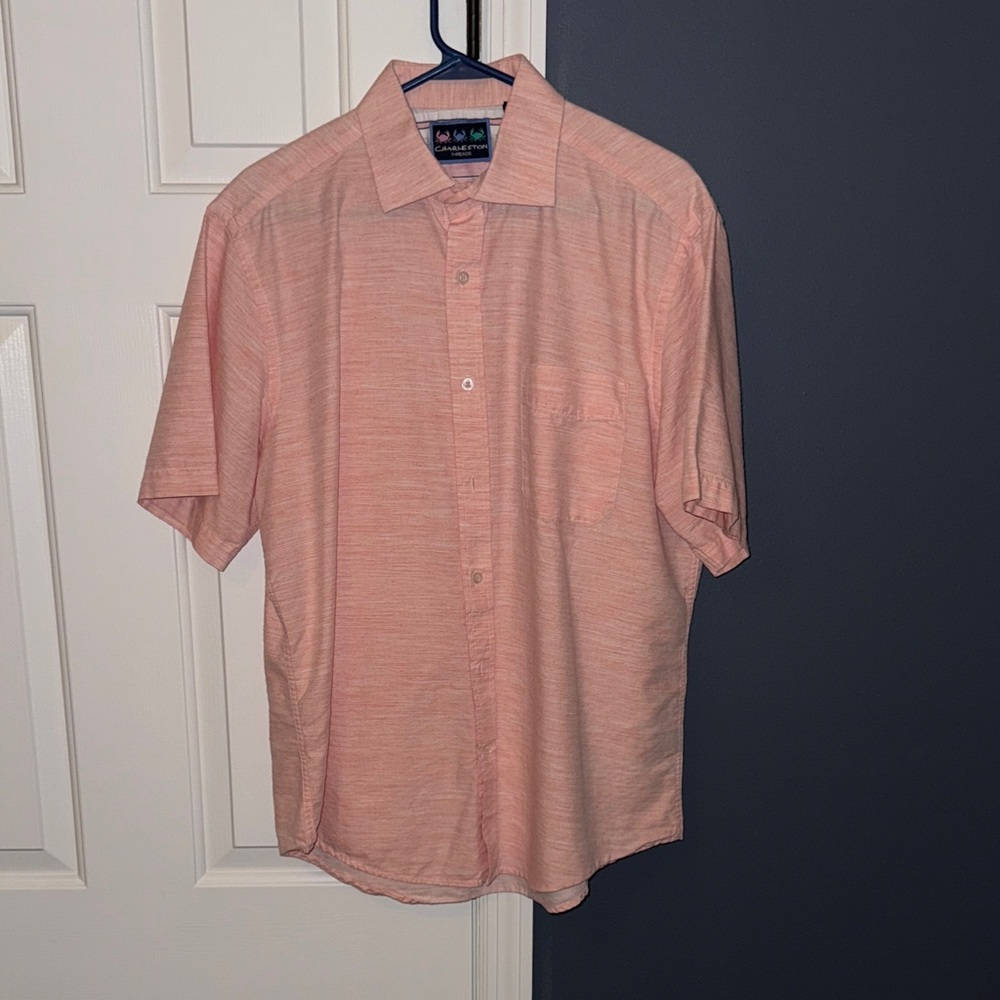 Men's Light Coral Button Down Shirt